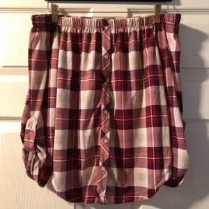 Off the shoulder flannel